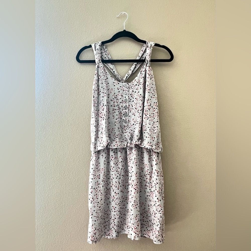 Sessun 100% Silk Swallow Print Mini Dress